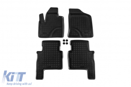 image-70-Specific rubber mats suitable for Hyundai Santa Fe 2007-2012, 4-piece set, black color