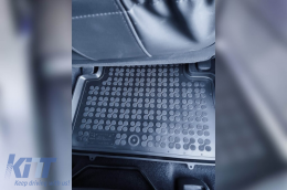 Specific rubber mats suitable for Hyundai Santa Fe 2012-2018, 4-piece set, black color-image-6215539