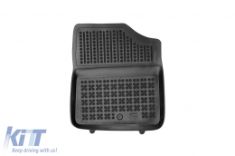 Specific rubber mats suitable for Hyundai Santa Fe Hybrid after 2020 with 5 seats, 3-piece set, black color-image-6215587