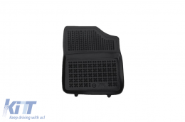 Specific rubber mats suitable for Hyundai Santa Fe Hybrid 4x4 after 2020, 7 seats, 4-piece set, black color-image-6215631