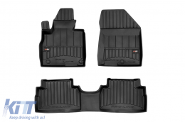 image-33-Specific rubber mats suitable for Hyundai Santa Fe after 2019, not suitable for Hybrid, 3-piece set, black color, with 24-month warranty