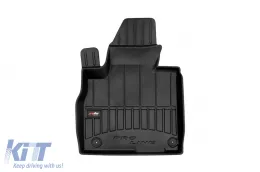 Specific rubber mats suitable for Hyundai Santa Fe after 2019, not suitable for Hybrid, 3-piece set, black color, with 24-month warranty-image-6222524