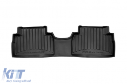 Specific rubber mats suitable for Hyundai Santa Fe after 2019, not suitable for Hybrid, 3-piece set, black color, with 24-month warranty-image-6222526