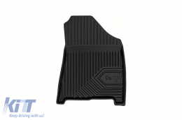 Specific rubber mats suitable for Hyundai Santa Fe after 2023 with 7 seats, 3-piece set, black color-image-6227249