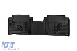 Specific rubber mats suitable for Hyundai Santa Fe after 2023 with 7 seats, 3-piece set, black color-image-6227250