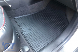 Specific rubber mats suitable for Hyundai Santa Fe 2006-2009, 4-piece set, black color-image-6228592