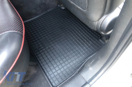 Specific rubber mats suitable for Hyundai Santa Fe 2006-2009, 4-piece set, black color-image-6228594