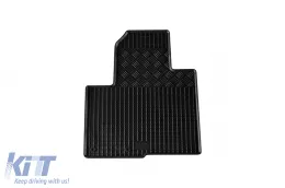 Specific rubber mats suitable for Hyundai Santa Fe 2010-2012, 4-piece set, black color-image-6228597