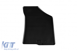 Specific rubber mats suitable for Hyundai Santa Fe 2010-2012, 4-piece set, black color-image-6228598