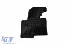 Specific rubber mats suitable for Hyundai Santa Fe 2013-2018, 4-piece set, black color-image-6228602