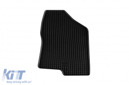 Specific rubber mats suitable for Hyundai Santa Fe 2013-2018, 4-piece set, black color-image-6228603