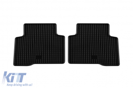 Specific rubber mats suitable for Hyundai Santa Fe 2013-2018, 4-piece set, black color-image-6228604