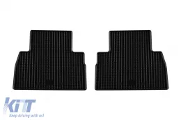 Specific rubber mats suitable for Hyundai Santa Fe 2019-2021, 4-piece set, black color-image-6229081