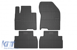Specific rubber mats suitable for Hyundai Santa Fe after 2018, 4-piece set, black color-image-6230794