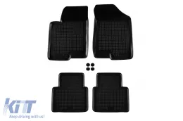 image-60-Specific rubber mats suitable for Hyundai Sonata 2004-2009, 4-piece set, black color