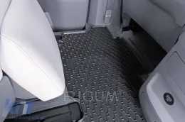 Specific rubber mats suitable for Hyundai Staria second+third row 7 seats after 2022, 6 pieces, black-image-6229393
