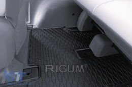 Specific rubber mats suitable for Hyundai Staria second+third row 7 seats after 2022, 6 pieces, black-image-6229398