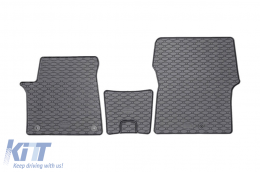 Specific rubber mats suitable for Hyundai Staria 2-3 seats after 2022, 3-piece set, black color-image-6250192