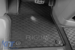 Specific rubber mats suitable for Hyundai Staria 2-3 seats after 2022, 3-piece set, black color-image-6250193