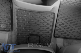 Specific rubber mats suitable for Hyundai Staria 2-3 seats after 2022, 3-piece set, black color-image-6250195