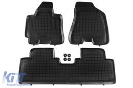 Specific rubber mats suitable for Hyundai Tucson 2004-2010, 3-piece set, black color - ABFMH6016304