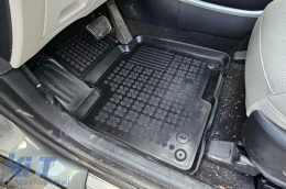 Specific rubber mats suitable for Hyundai Tucson IV HEV, PHEV after 2020, 4-piece set, black color-image-6215615