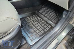 Specific rubber mats suitable for Hyundai Tucson IV HEV, PHEV after 2020, 4-piece set, black color-image-6215616