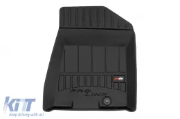 Specific rubber mats suitable for Hyundai Tucson III 2015-2020, KIA Sportage IV 2015-2018, 4-piece set, black color, with 24-month warranty-image-6222703