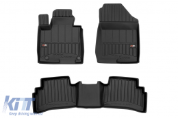 Specific rubber mats suitable for Hyundai Tucson after 2020, not suitable for Hybrid, 3-piece set, black color, with 24-month warranty - ABFMH6017819