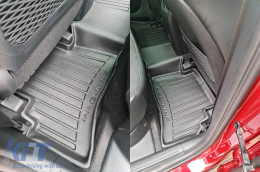 Specific rubber mats suitable for Hyundai Tucson after 2020, not suitable for Hybrid, 3-piece set, black color, with 24-month warranty-image-6222920