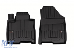 Specific rubber mats suitable for Hyundai Tucson PHEV after 2020, 3-piece set, black color, with 24-month warranty-image-6224230