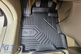 Specific rubber mats suitable for Hyundai Tucson 2004-2009, 3-piece set, black color-image-6227027