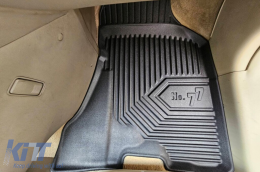 Specific rubber mats suitable for Hyundai Tucson 2004-2009, 3-piece set, black color-image-6227029