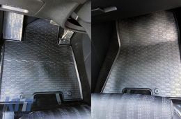 Specific rubber mats suitable for Hyundai Tucson 2015-2020, Kia Sportage after 2015, 4-piece set, black color-image-6228258