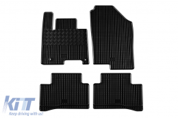 Specific rubber mats suitable for Hyundai Tucson, Tucson HEV, MHEV, PHEV after 2021, 4-piece set, black color-image-6229173