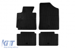 Specific rubber mats suitable for Hyundai Veloster after 2011, 4-piece set, black color - ABFMH6018759