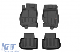image-26-Specific rubber mats suitable for Infiniti FX 2003-2008, 4-piece set, black color, with 24-month warranty from Frogum 3D ProLine series.