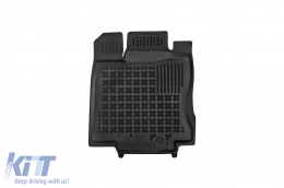 Specific rubber mats suitable for Infiniti QX60 2013-2020, 7 seats, with the third row seats, 3-piece set, black color-image-6216848