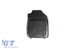 Specific rubber mats suitable for Isuzu D-Max after 2020 with double cab, 4 doors, 4-piece set, black color-image-6216800