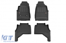 Specific rubber mats suitable for Isuzu D-max 2011-2019 from Frogum 3D ProLine series, 4-piece set, black color, with 24-month warranty - ABFMI6017814