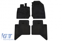 Specific rubber mats suitable for Isuzu D-Max after 2020 with 5 seats, 4-piece set, black color-image-6230832