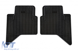 Specific rubber mats suitable for Isuzu D-Max after 2020 with 5 seats, 4-piece set, black color-image-6230835