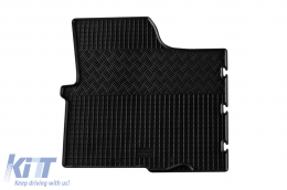 Specific rubber mats suitable for Iveco Daily 2014-2022, after 2022 with 2 or 3 seats, 2-piece set, black color-image-6249521