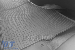 Specific rubber mats suitable for Iveco Daily 2014-2022, after 2022 with 2 or 3 seats, 2-piece set, black color-image-6249524
