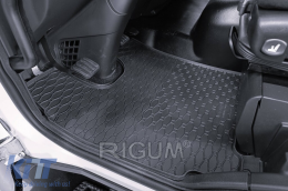 Specific rubber mats suitable for Iveco Eurocargo after 2015, 2-piece set, black color-image-6250254