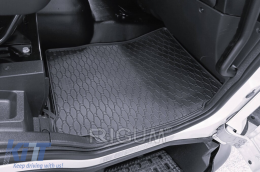 Specific rubber mats suitable for Iveco Eurocargo after 2015, 2-piece set, black color-image-6250255