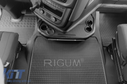 Specific rubber mats suitable for Iveco S-Way after 2019, 3-piece set, black color-image-6229243