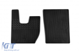 Specific rubber mats suitable for Iveco S-Way Standard after 2019, 2-piece set, black color - ABFMI6023767