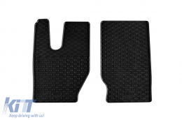 Specific rubber mats suitable for Iveco X-Way after 2019, 2-piece set, black color-image-6250187