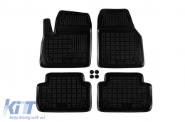 Specific rubber mats suitable for Jaguar E-Pace after 2017, 4-piece set, black color